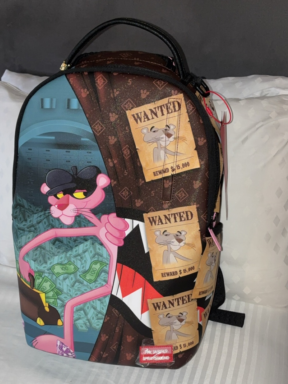Sprayground Pink Panther Burglar Escape DLXV B7773 Backpack New NWT Rare Limited